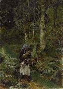 Laura Theresa Alma-Tadema With a Babe in the Woods oil painting on canvas